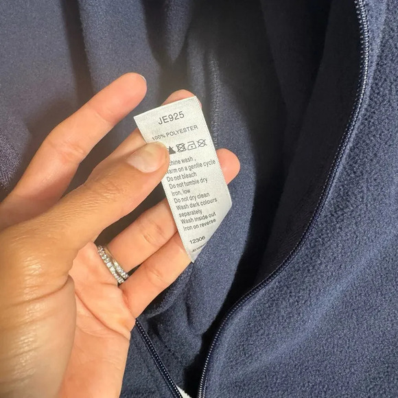 Anthology Unisex Navy Full Zip Fleece Jacket Sweater Sz 16/18 - Picture 3 of 14